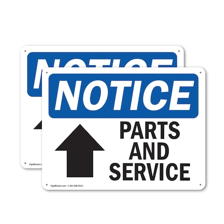Signmission Parts And Service (Up Arrow), 10 in W x Rectangle, Plastic OS-2PACK-NS-P-710-L-17137